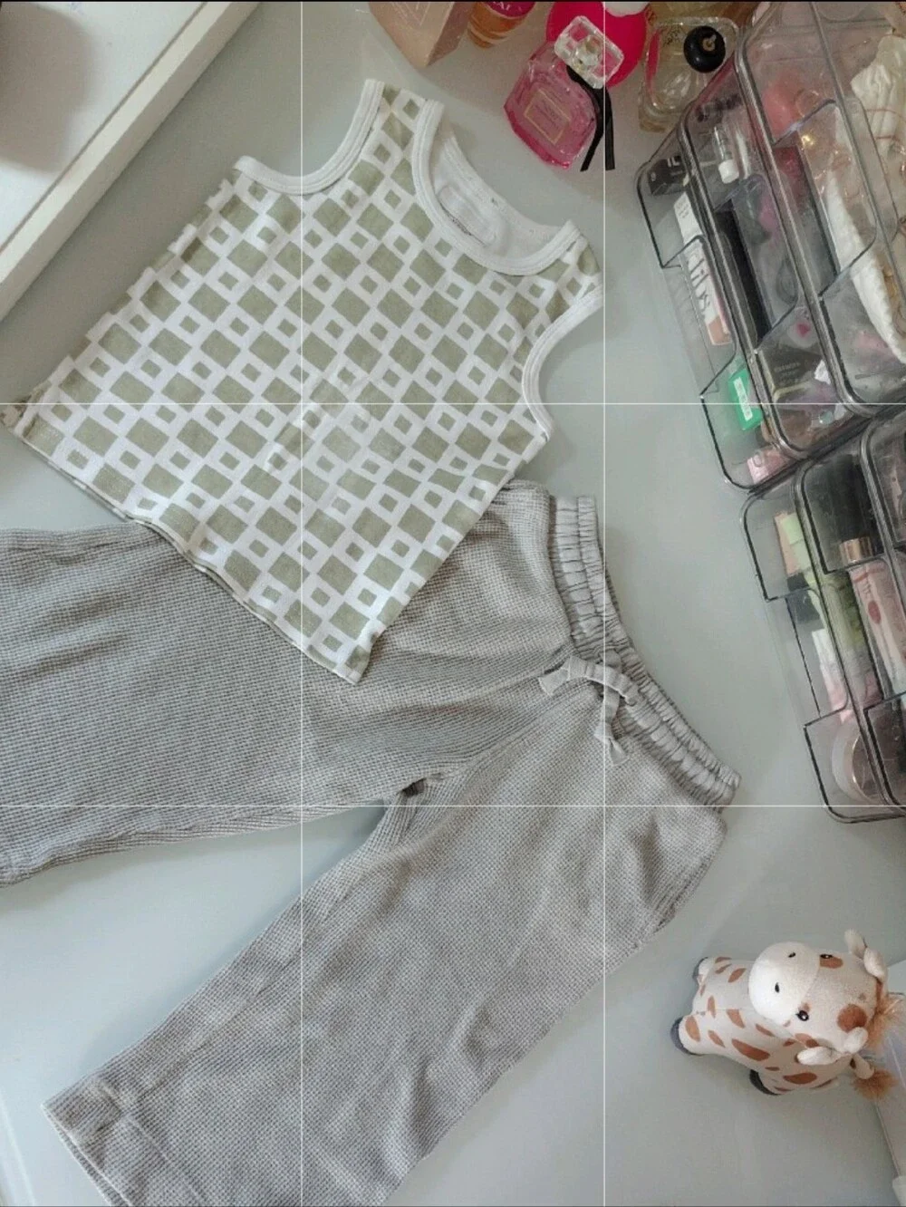 100% Cotton Tank and Waffle Knit Lounge Pants Set Size 3T
